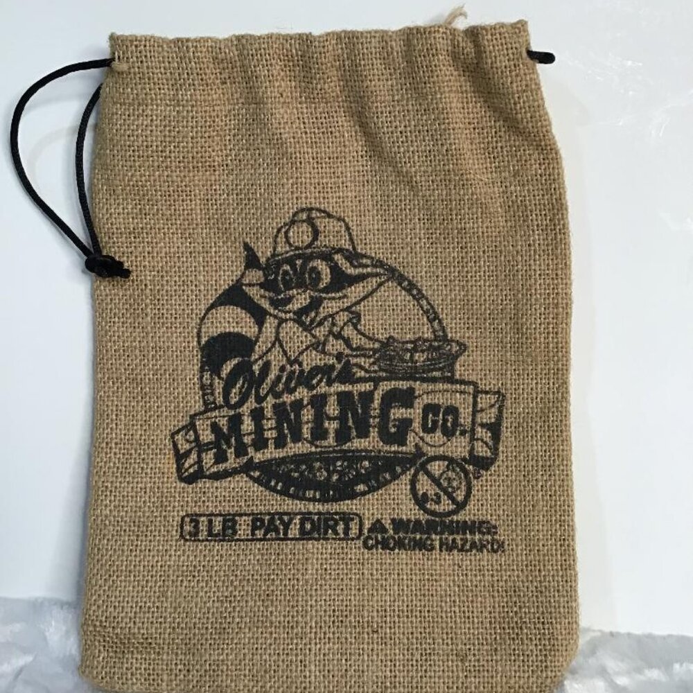Oliver Mining Co Rock Hounding‎ Bag Burlap 8.5 X 6.5” Kids Rock Collecting